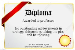 Shitposting diploma Meme Template