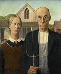 American gothic Meme Template
