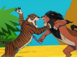 Sumatran Tiger vs Asiatic Lion Meme Template
