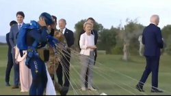 Biden wandering off g7 summit Meme Template