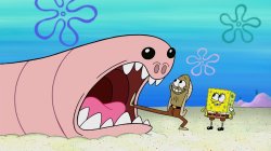 Fred about to be eaten by the Alaskan bull worm Meme Template