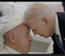 Pope and Biden Meme Template