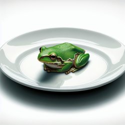 frog on dinner plate Meme Template