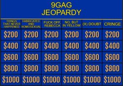 9gag jeopardy Meme Template