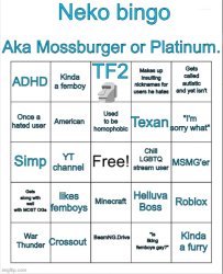 Neko bingo Meme Template