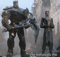 He exhausts me, infinity war meme Meme Template