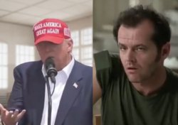 One flew over the cuckoo's nest Jack Nicholson Make that two Meme Template