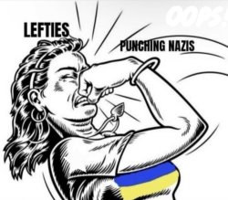 Lefties punching nazis Meme Template