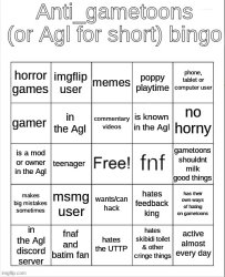 Anti_gametoons bingo Meme Template