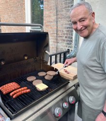 Chuck Schumer Fakes Grilling Meme Template