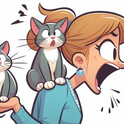 Lady yelling with a cat on her shoulder Meme Template