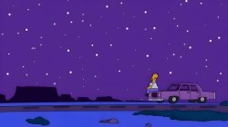 Homer Simpson Looking At Stars HD Meme Template