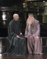Dumbledore and Voldemort are Friends Meme Template