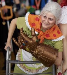 Granny Smith with the infinity gauntlet Meme Template
