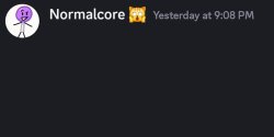 Blank normalcore discord message Meme Template