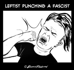 Leftist punching a fascist Meme Template