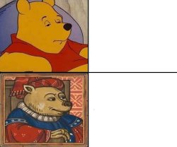 Medieval Pooh Meme Template