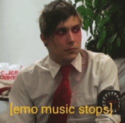 Emo Music Stops Meme Template