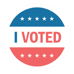 I voted transparent background sticker badge Meme Template