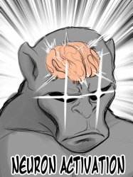 Neuron Activate Monke Meme Template
