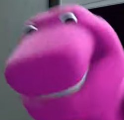 Blursed Barney Meme Template