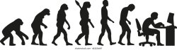 ape to computer evolution man Meme Template