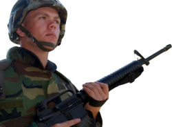 Eroican Soldier Welding an Colt M16A2 Meme Template