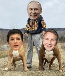 Putin with his two bitches (Wagenknecht and Höcke) Meme Template