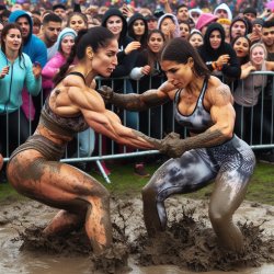 Women mud wrestling Meme Template