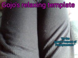 Gojo's relaxing template Meme Template