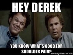 Shoulder pain, Hawk Twa Meme Template