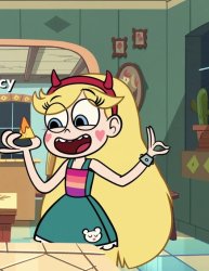 star butterfly holding a nacho Meme Template