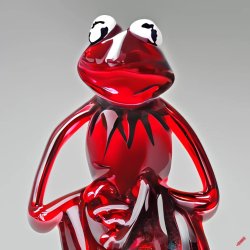 Craiyon Red Glass Kermit Meme Template