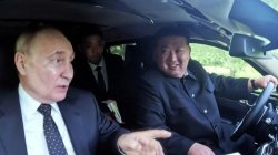 Kim and Putin in a car Meme Template