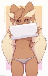 lopunny sign Meme Template