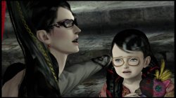 Bayonetta with a kid Meme Template