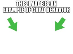 This image is an example of chad behavior Meme Template