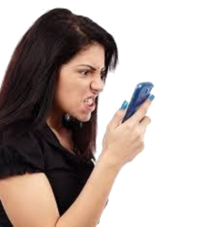 Mujer celosa enojada viendo su un telefono Meme Template