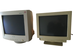 dual crt monitor Meme Template