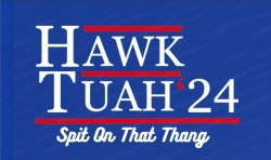 Biden hawk tuah logo Meme Template