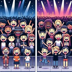 before and after happy come to concert Meme Template