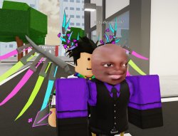 Robloxian standing behind other player Meme Template