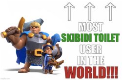 Most skibidi toilet user in the world!!! Meme Template