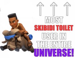 Most skibidi toilet user in the entire universe! Meme Template