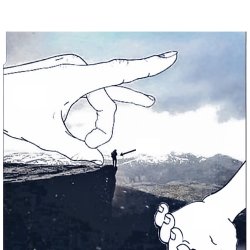 hand flicking off cliff Meme Template