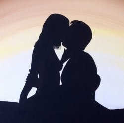 Two Lovers Silhouette Meme Template