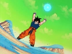 Goku call for energy Meme Template
