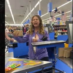 Woman at Walmart Meme Template