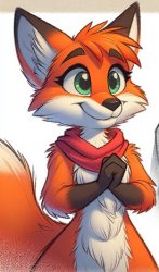a Furry Fox Girl Meme Template