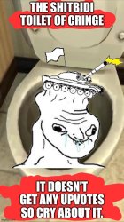 Fixed skibidi Toilet of shame Meme Template